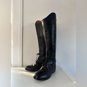 DUBLIN “Monarch” tall long black leather field riding boots. EUC. No flaws. 8.5